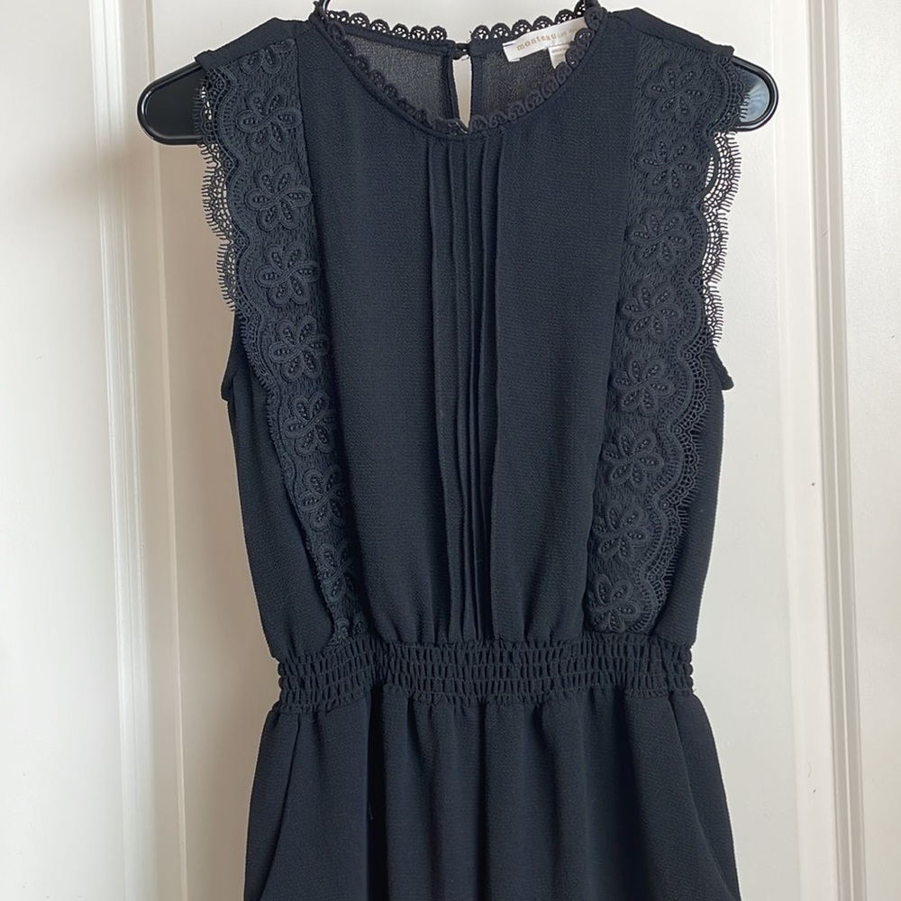 Black wide legs Jumpsuit , size small